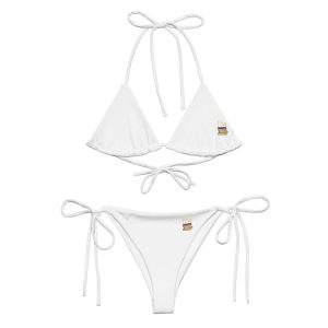 All-over print recycled string bikini